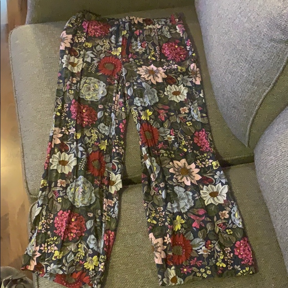 Loft Floral drawstring pants